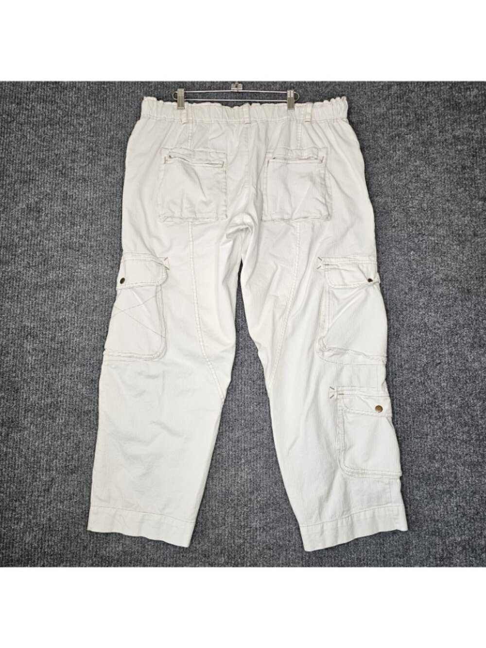 Free People We The Free sz XL Tahiti Pull On Cargo Pants High Rise Pockets - Picture 4 of 7